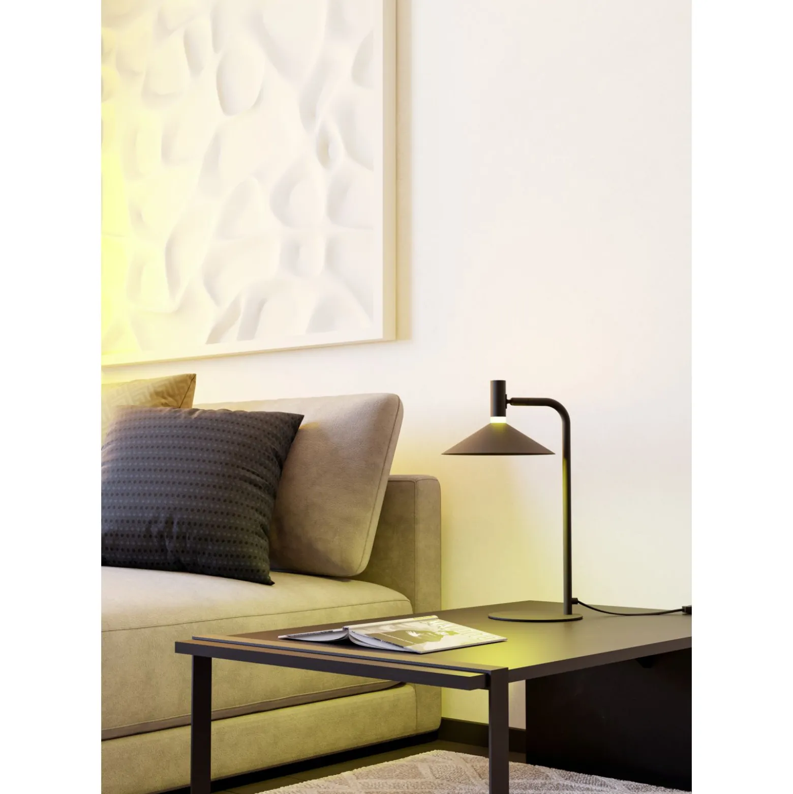 Eglo Bordslampa Conomavilla-Z Stål Svart 7W 1000lm - 827-865 Justerbar Vit | Dimbar