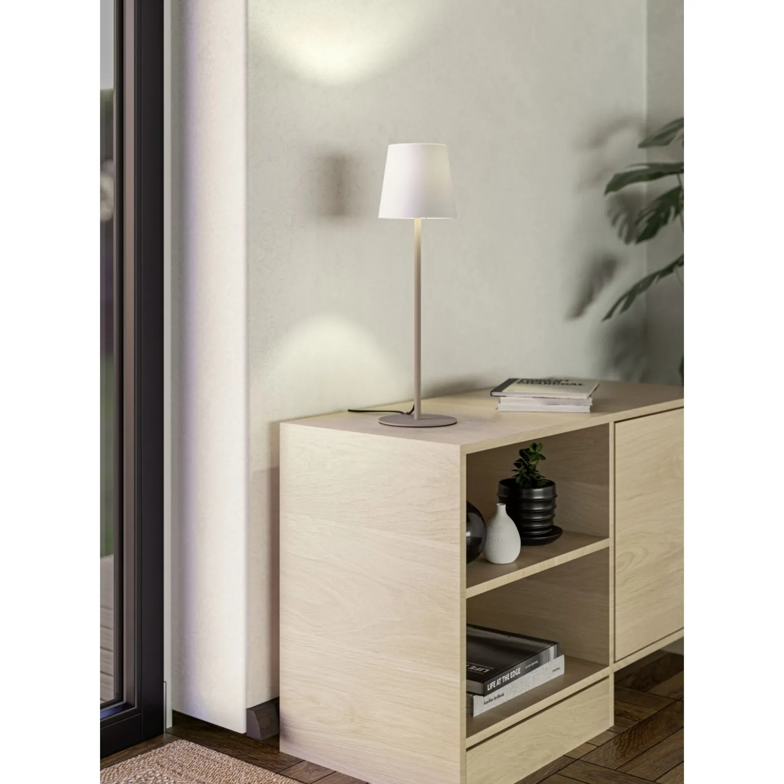 Eglo Bordslampa Fiorana Stål Beige | Passande För 1x E14