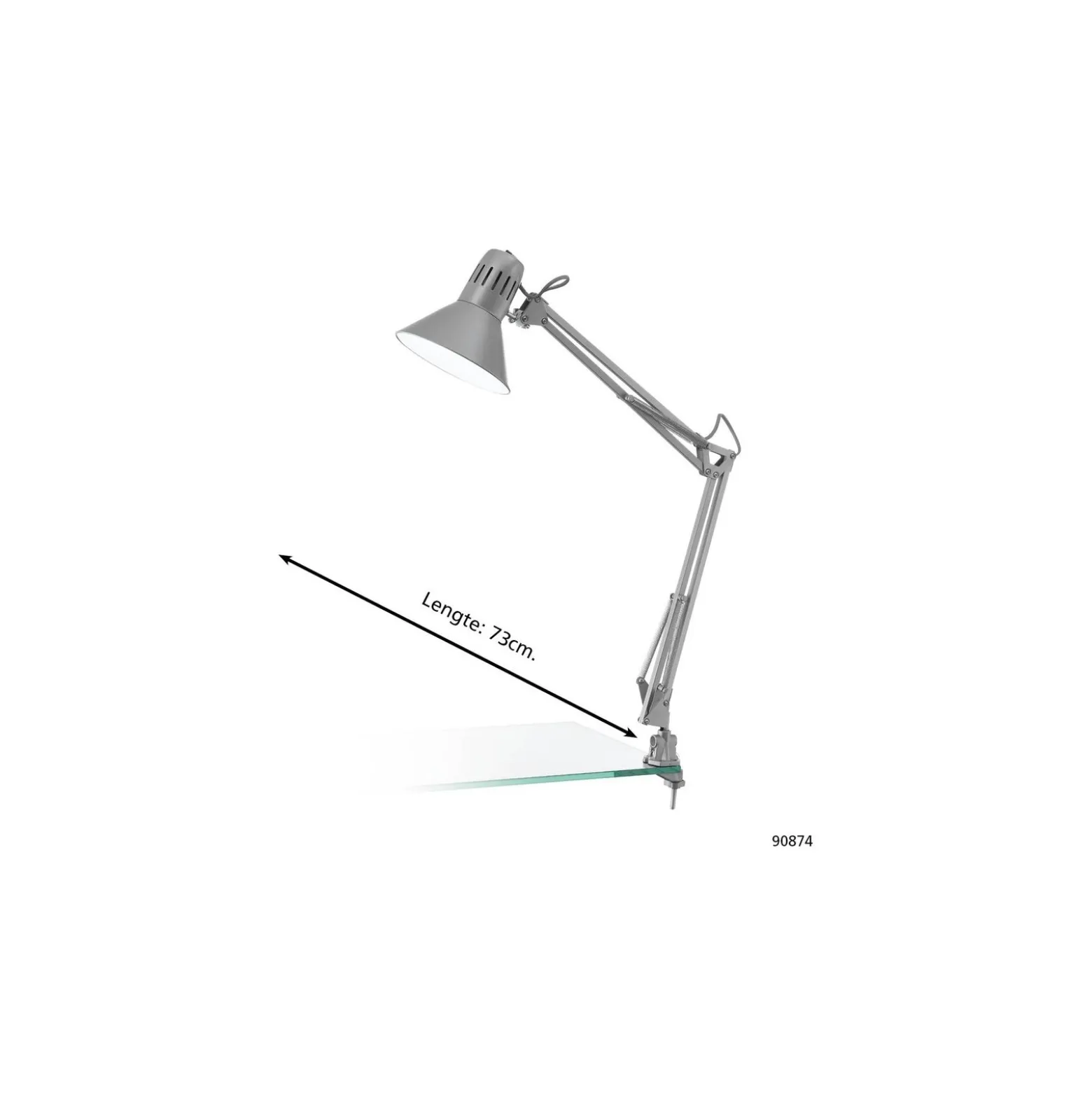 Eglo Bordslampa Firmo Stål Silver | IP20 - Passande för 1x E27