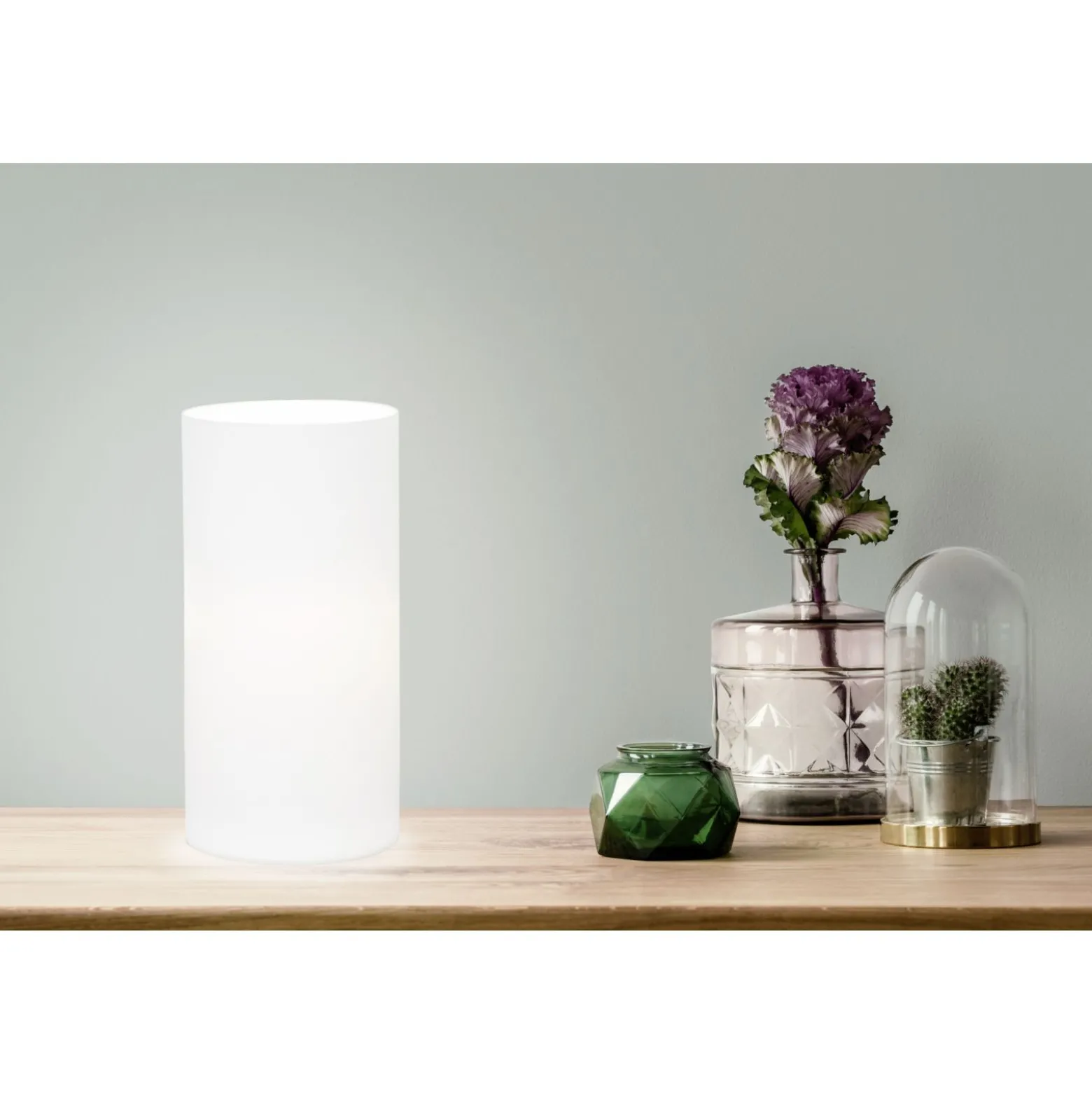 Eglo Bordslampa Geo Glas Vit | Passande För 1x E14