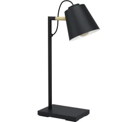 Eglo Bordslampa Lacey Stål Svart Trä | Passande För 1x E14