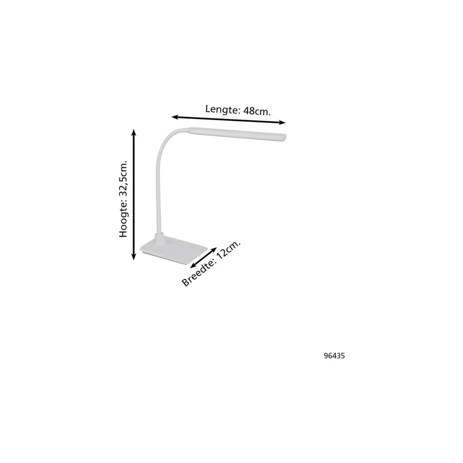Eglo Bordslampa Laroa Vit 4.2W 600lm - 840 Kallvit | IP20 - Dimbar