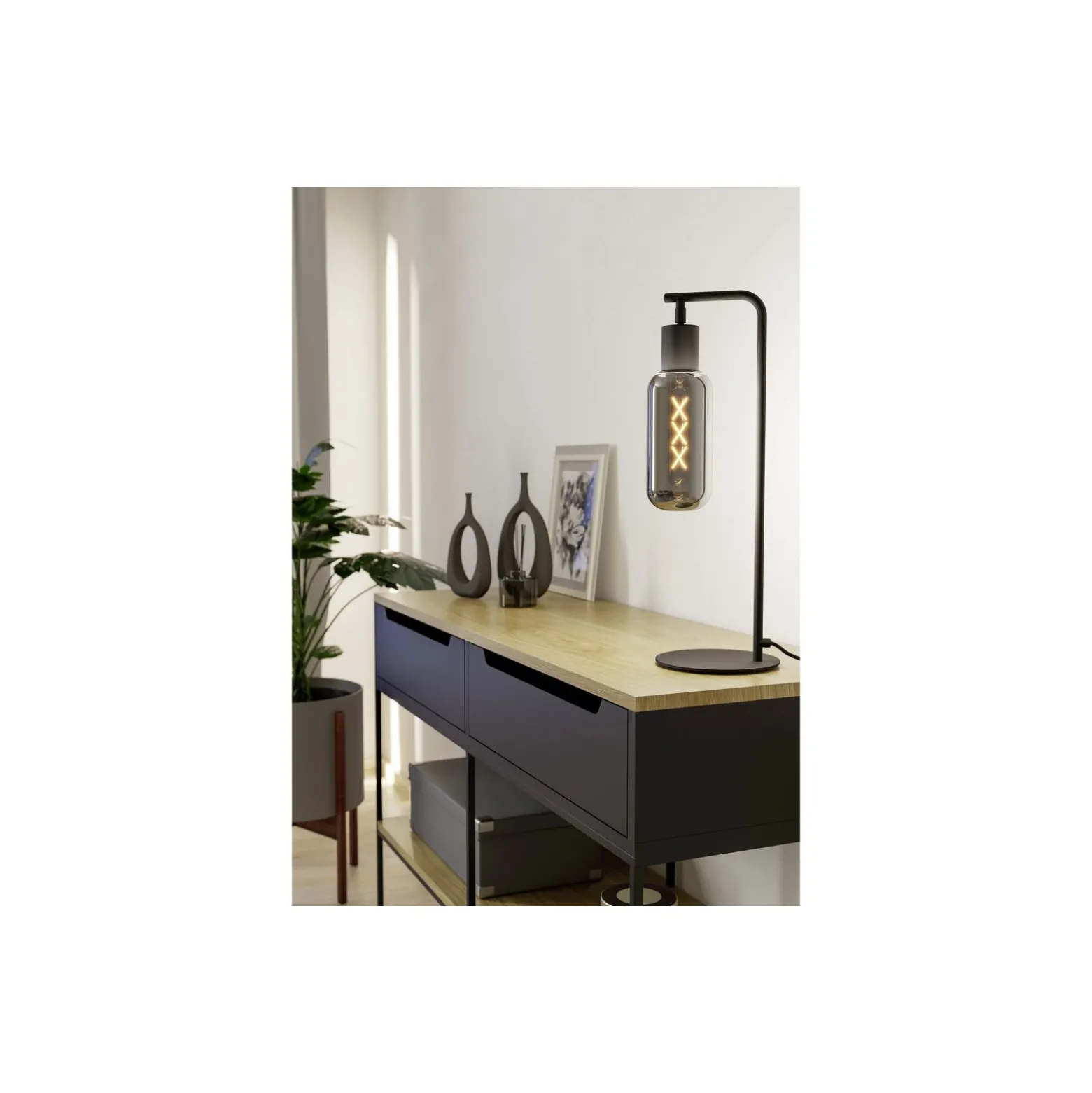 Eglo Bordslampa Maione Stål Svart | IP20 - Passande för 1x E27