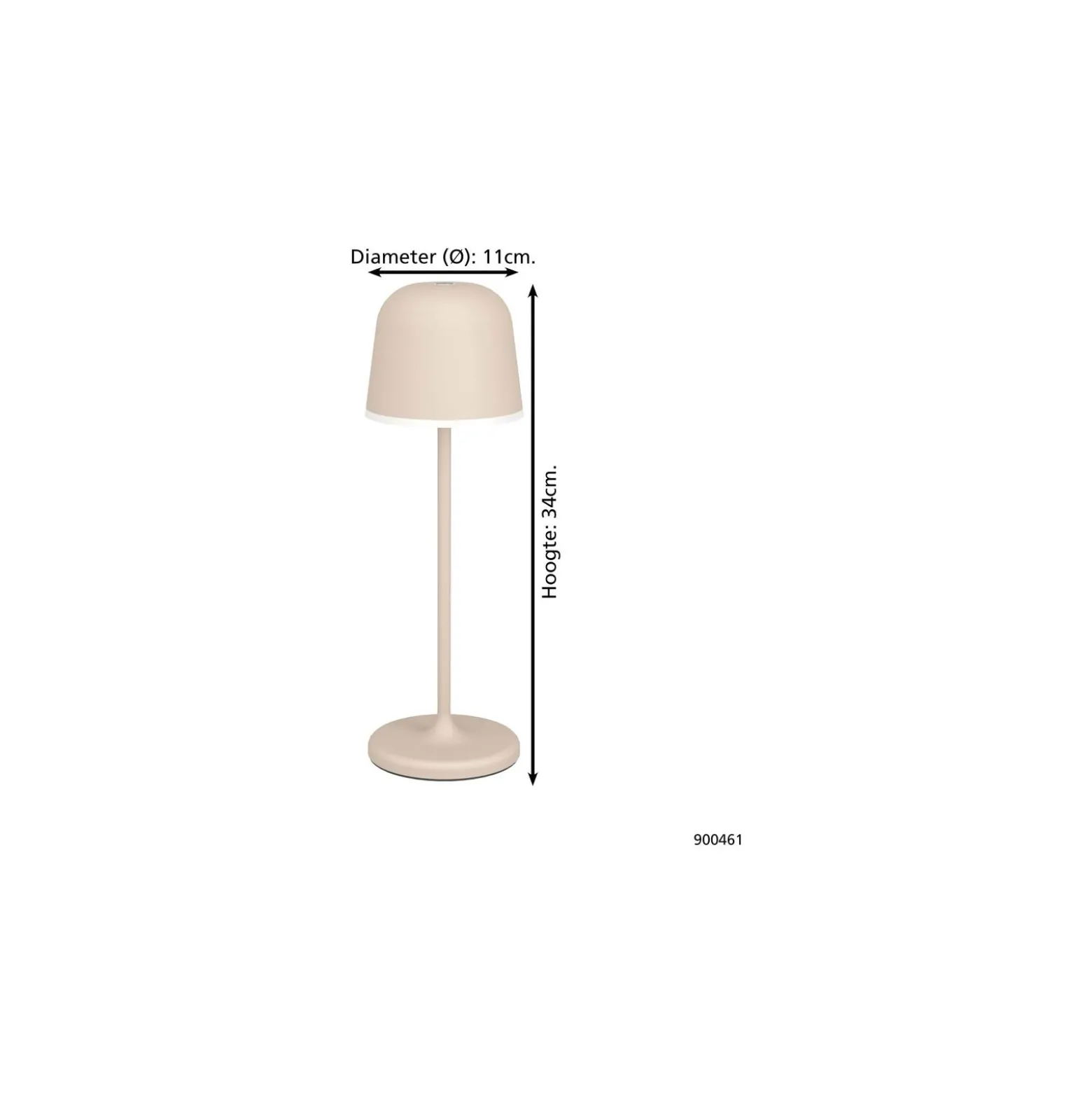 Eglo Bordslampa Mannera Aluminium Sanded 2W 200lm - 830 Varm Vit | IP54 - Touch Dimbar - USB-C