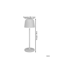Eglo Bordslampa Mannera Aluminium Grå 2W 200lm - 830 Varm Vit | IP54 - Touch Dimbar - USB-C
