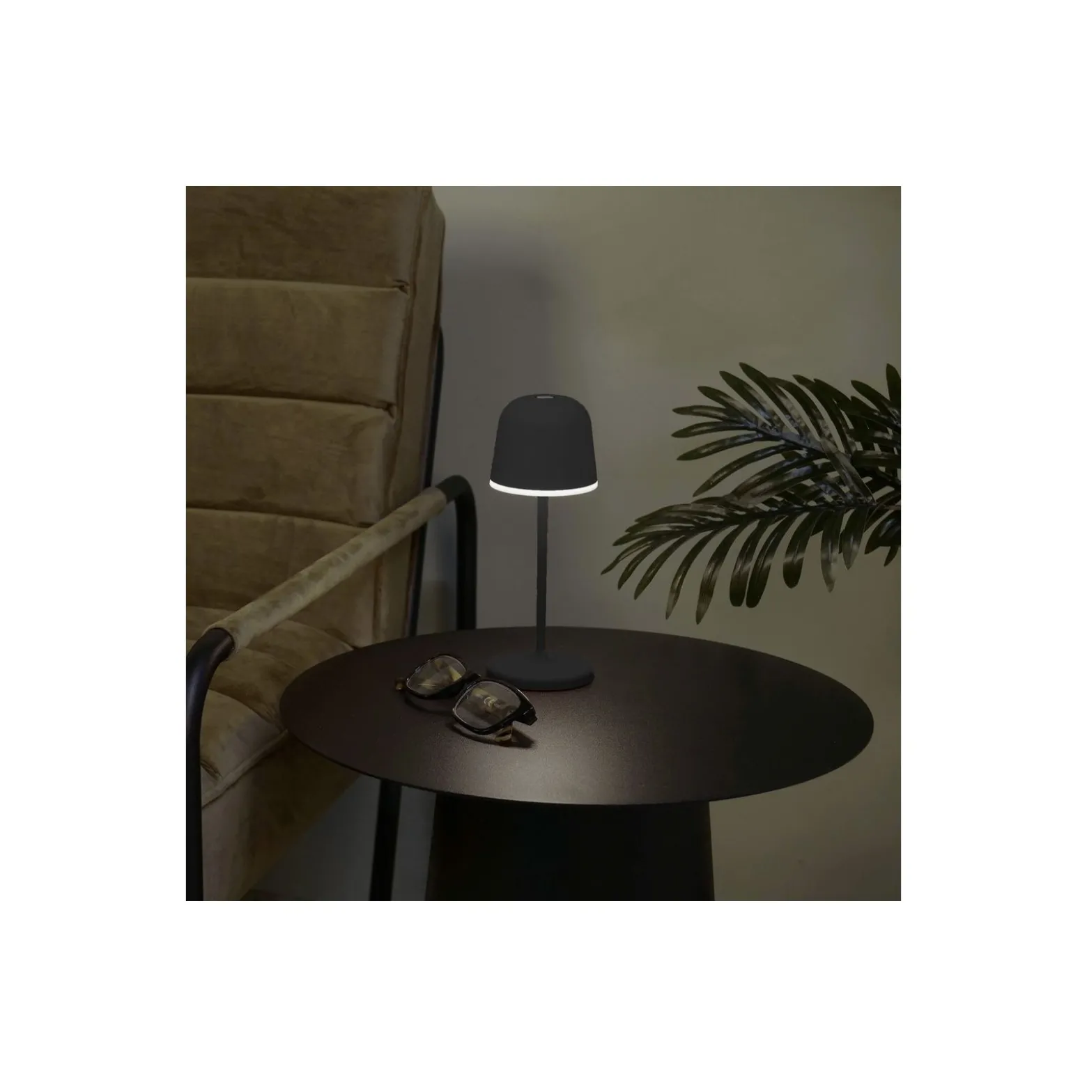 Eglo Bordslampa Mannera-S Aluminium Svart 1W 170lm - 825-830-840 CCT | IP54 - Touch Dimbar - USB-C