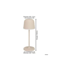 Eglo Bordslampa Mannera-S Aluminium Sanded 1W 170lm - 825-830-840 CCT | IP54 - Touch Dimbar - USB-C