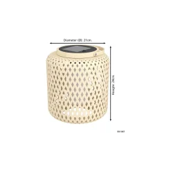 Eglo Bordslampa Marliano Solar Trä Brun 3W 300lm - 840 Kallvit | IP44