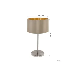 Eglo Bordslampa Maserlo Stål Satin Nickel | Passande för 1x E27