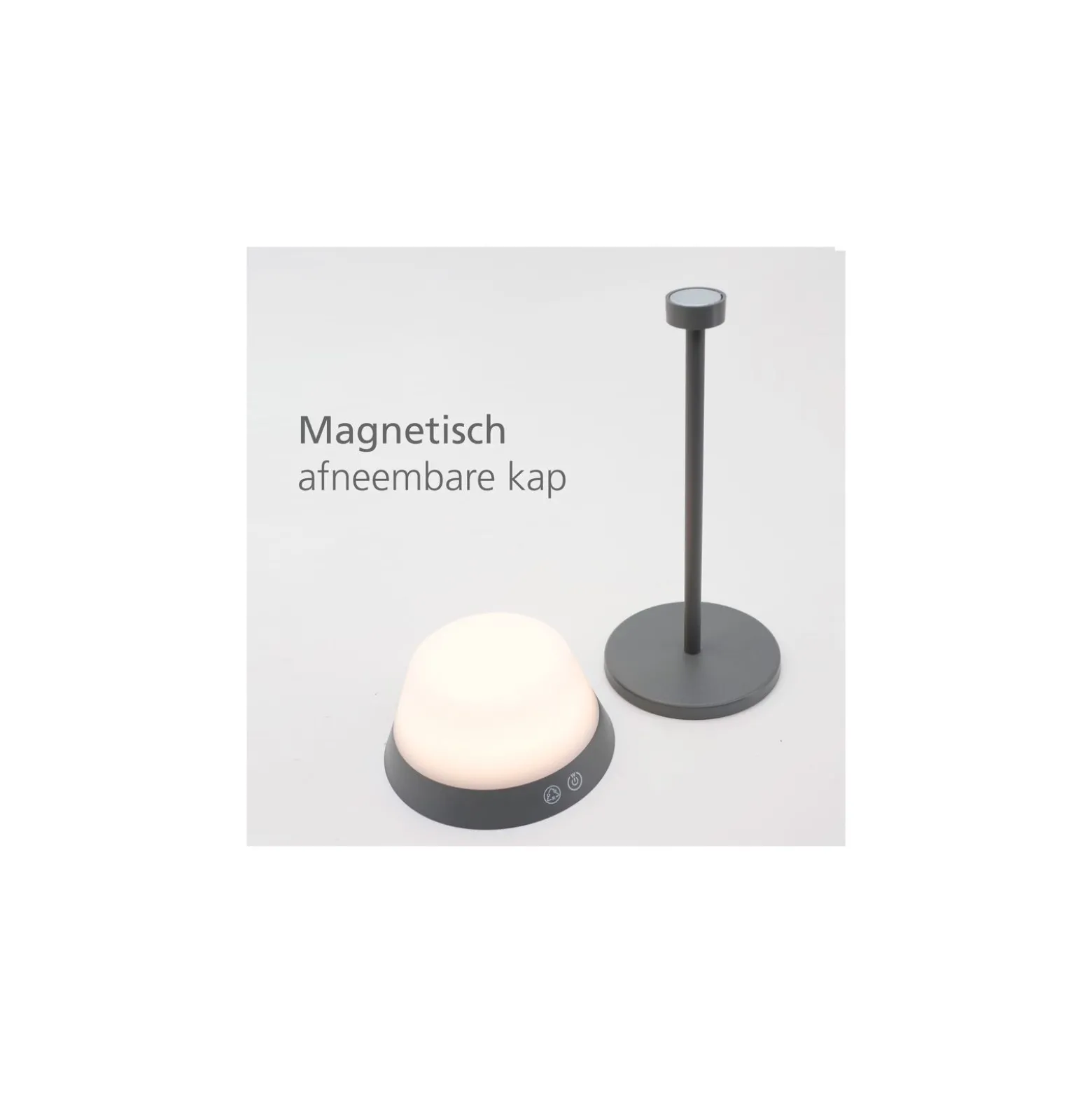 Eglo Bordslampa Meggiano Grå 1W 170lm - 830 Varm Vit | IP54 - Touch Dimbar