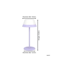 Eglo Bordslampa Meggiano Lila 1W 170lm - 830 Varm Vit | IP54 - Touch Dimbar