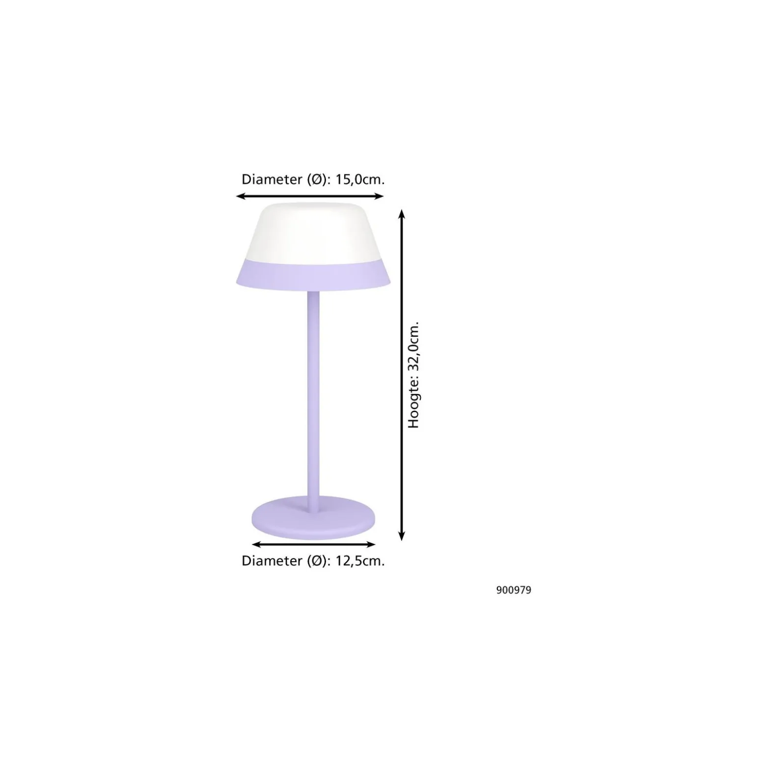 Eglo Bordslampa Meggiano Lila 1W 170lm - 830 Varm Vit | IP54 - Touch Dimbar