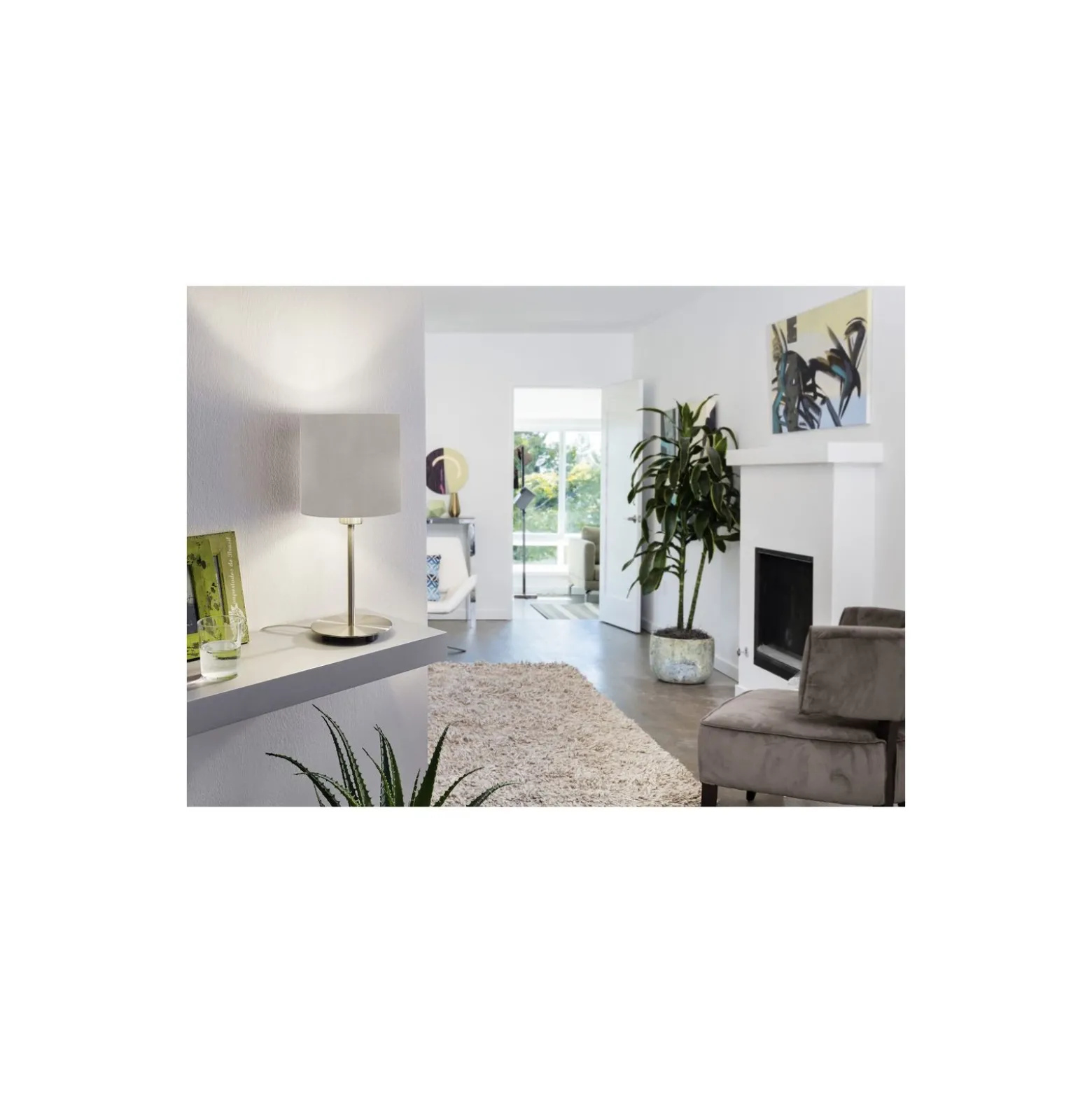 Eglo Bordslampa Pasteri Stål Satin Nickel | IP20 - Passande för 1x E14