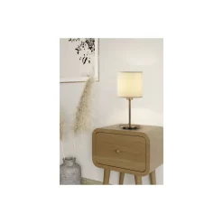 Eglo Bordslampa Pasteri Stål Satin Nickel | IP20 - Passande för 1x E27