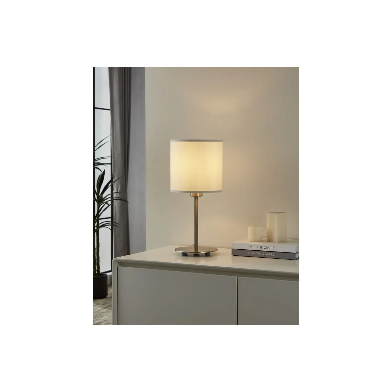 Eglo Bordslampa Pasteri Stål Satin Nickel | IP20 - Passande för 1x E27