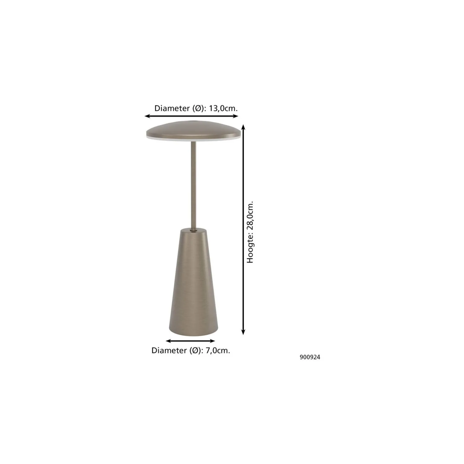 Eglo Bordslampa Piccola Stål Bronze 2W 270lm - 824-830-840 CCT | IP54 - Touch Dimbar - USB-C