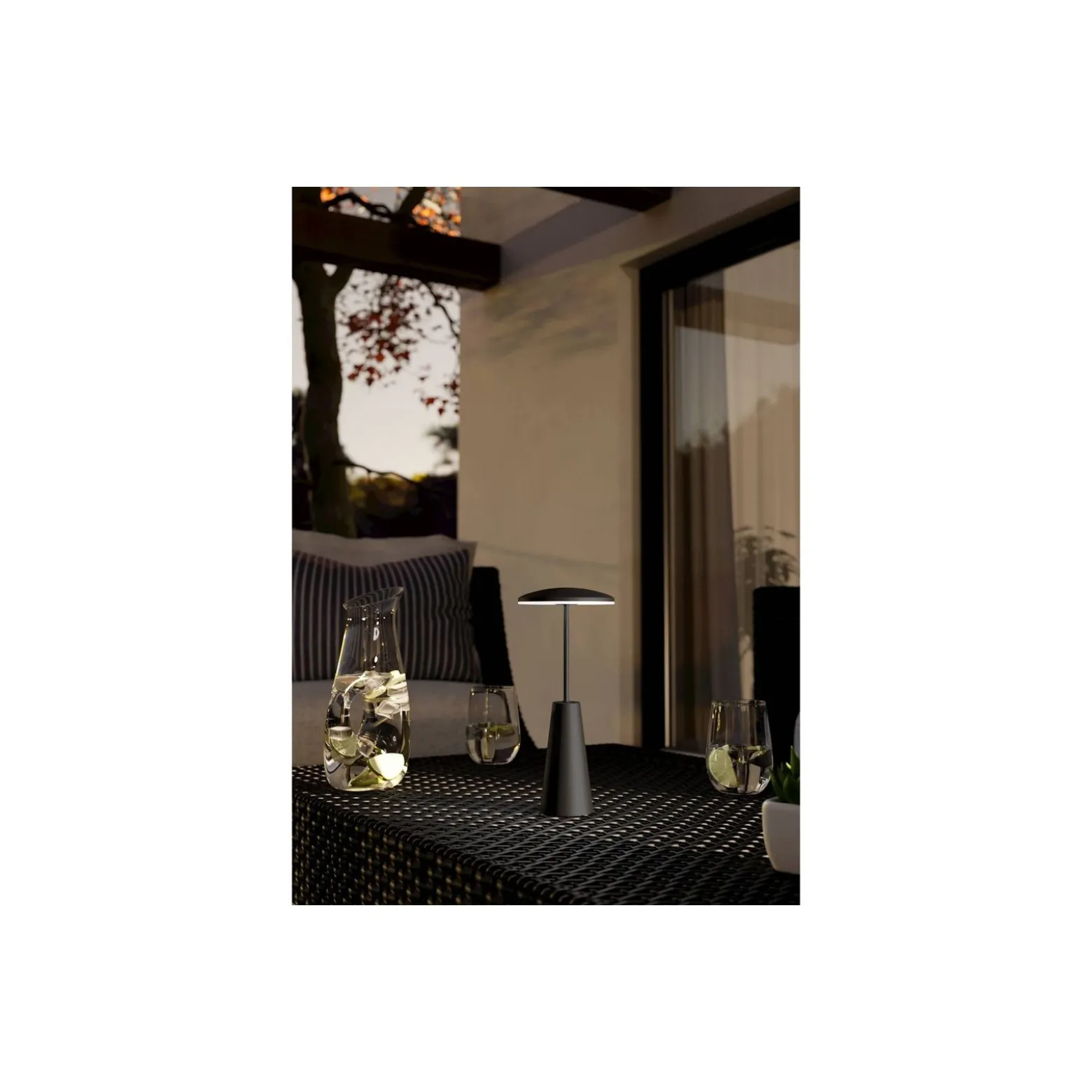 Eglo Bordslampa Piccola Stål Svart 2W 270lm - 824-830-840 CCT | IP54 - Touch Dimbar - USB-C