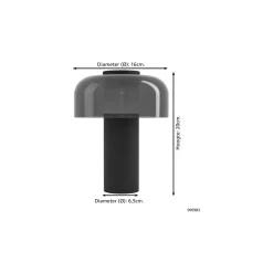 Eglo Bordslampa Ponente Stål Svart 2W 250lm - 824-840 Justerbar Vit | IP54 - Touch Dimbar
