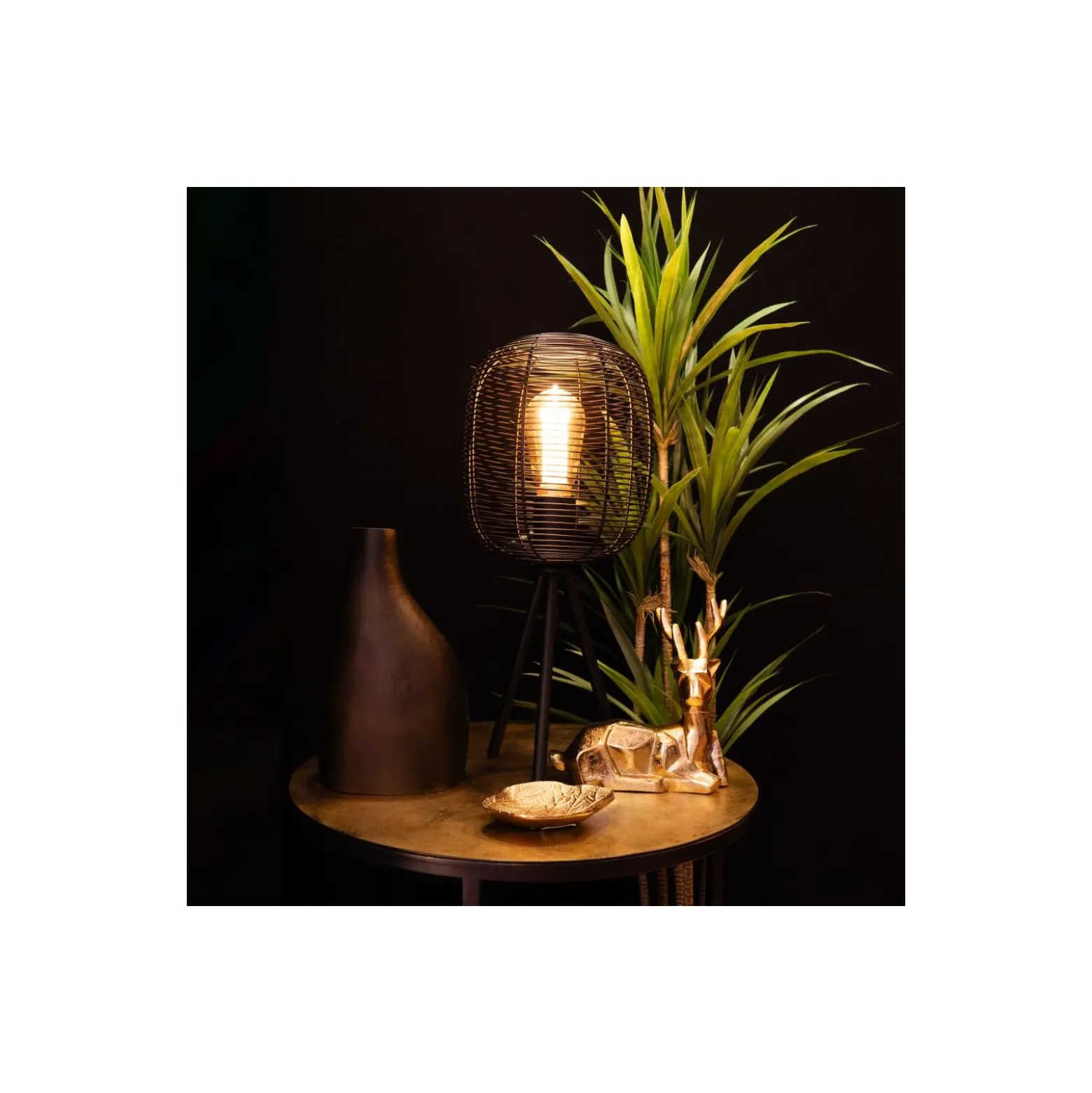 Eglo Bordslampa Rinroe Stål Svart | Passande för 1x E27