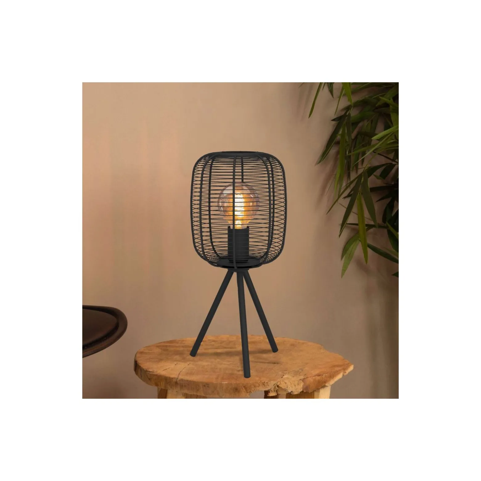 Eglo Bordslampa Rinroe Stål Svart | Passande för 1x E27