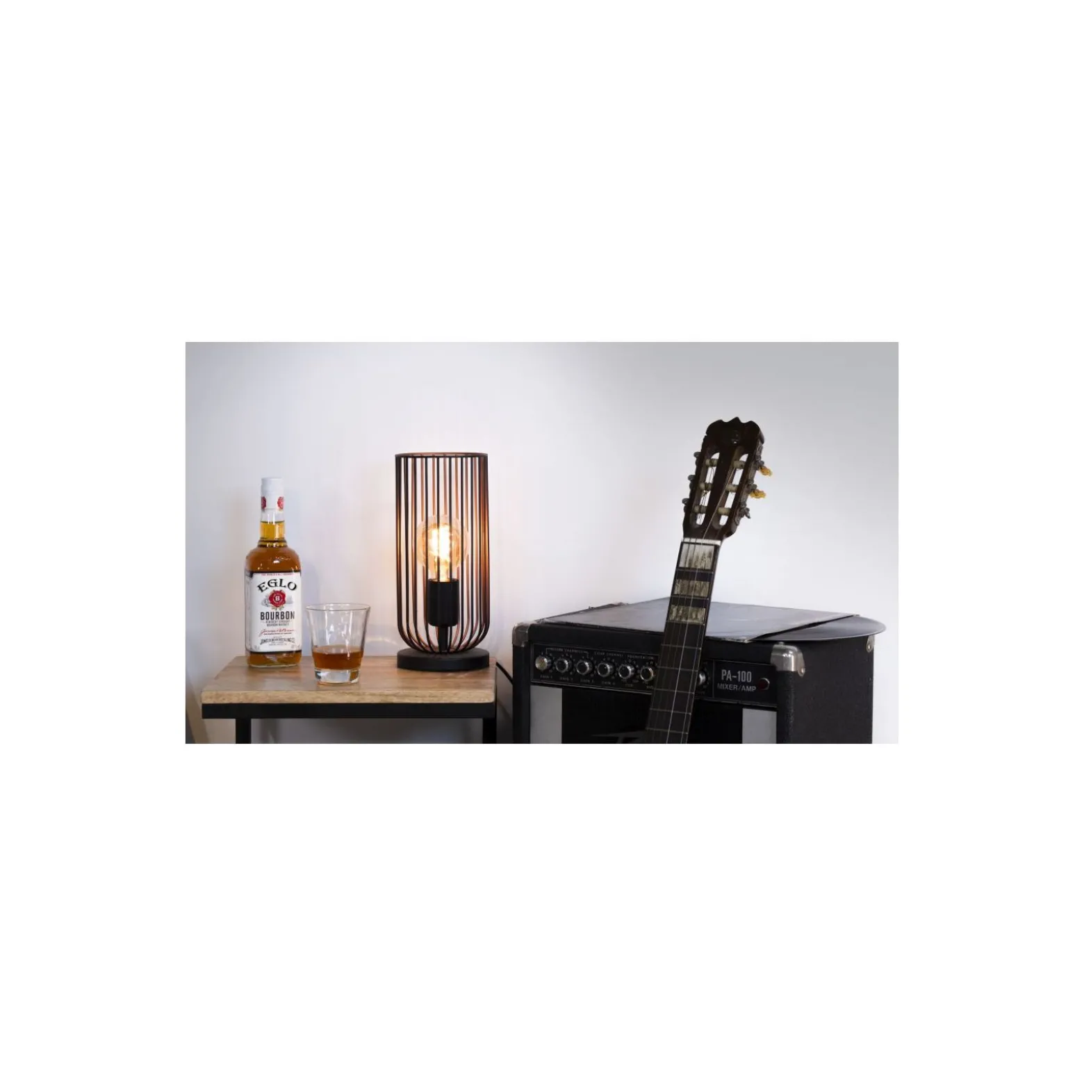 Eglo Bordslampa Roccamena Svart, Koppar | Passande för 1x E27