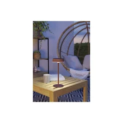 Eglo Bordslampa Simeri Solar Stål Apelsin 3W 250lm - 830-860 Justerbar Vit | IP44 - Touchdimmerbar - USB-C