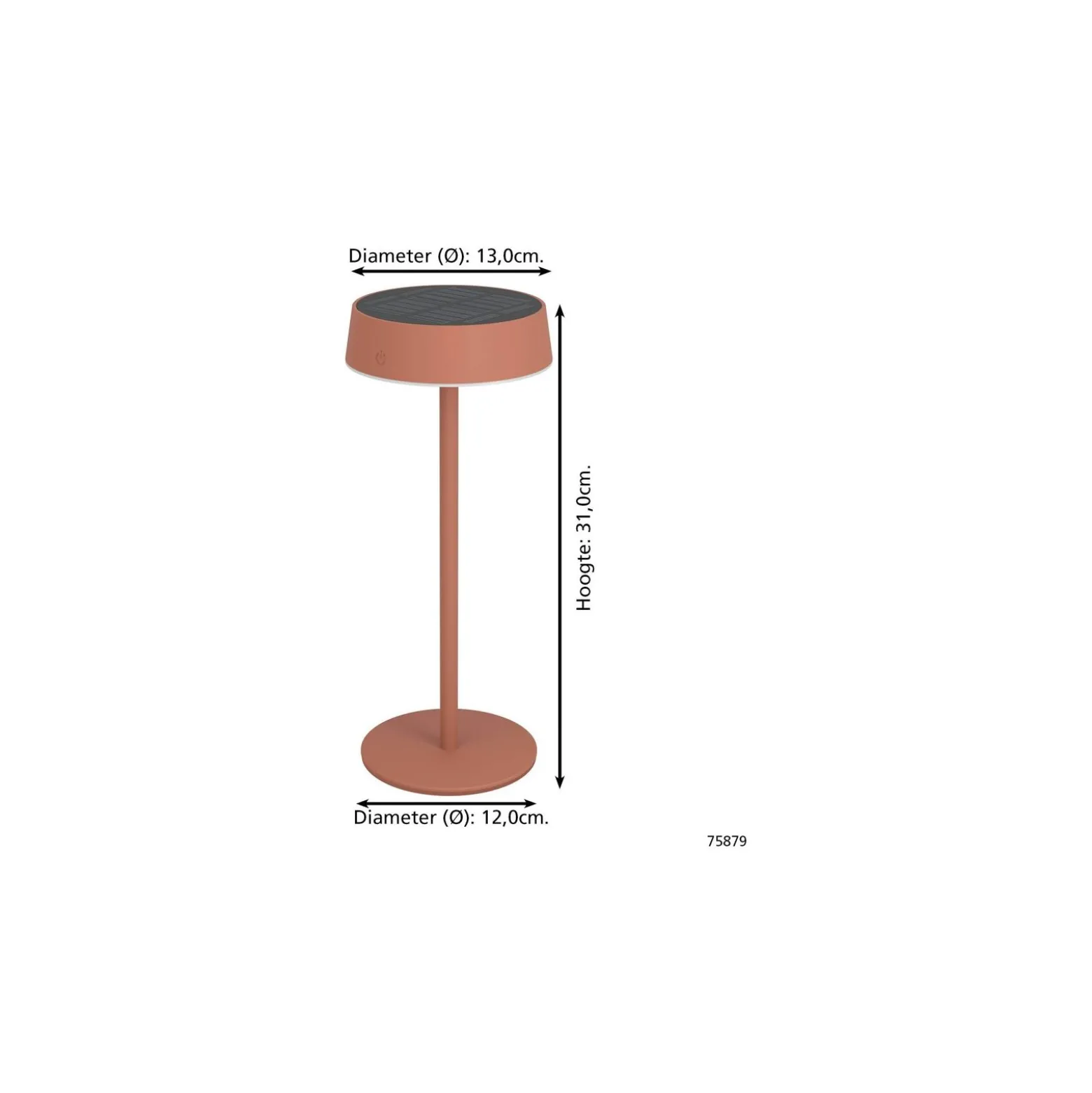 Eglo Bordslampa Simeri Solar Stål Apelsin 3W 250lm - 830-860 Justerbar Vit | IP44 - Touchdimmerbar - USB-C