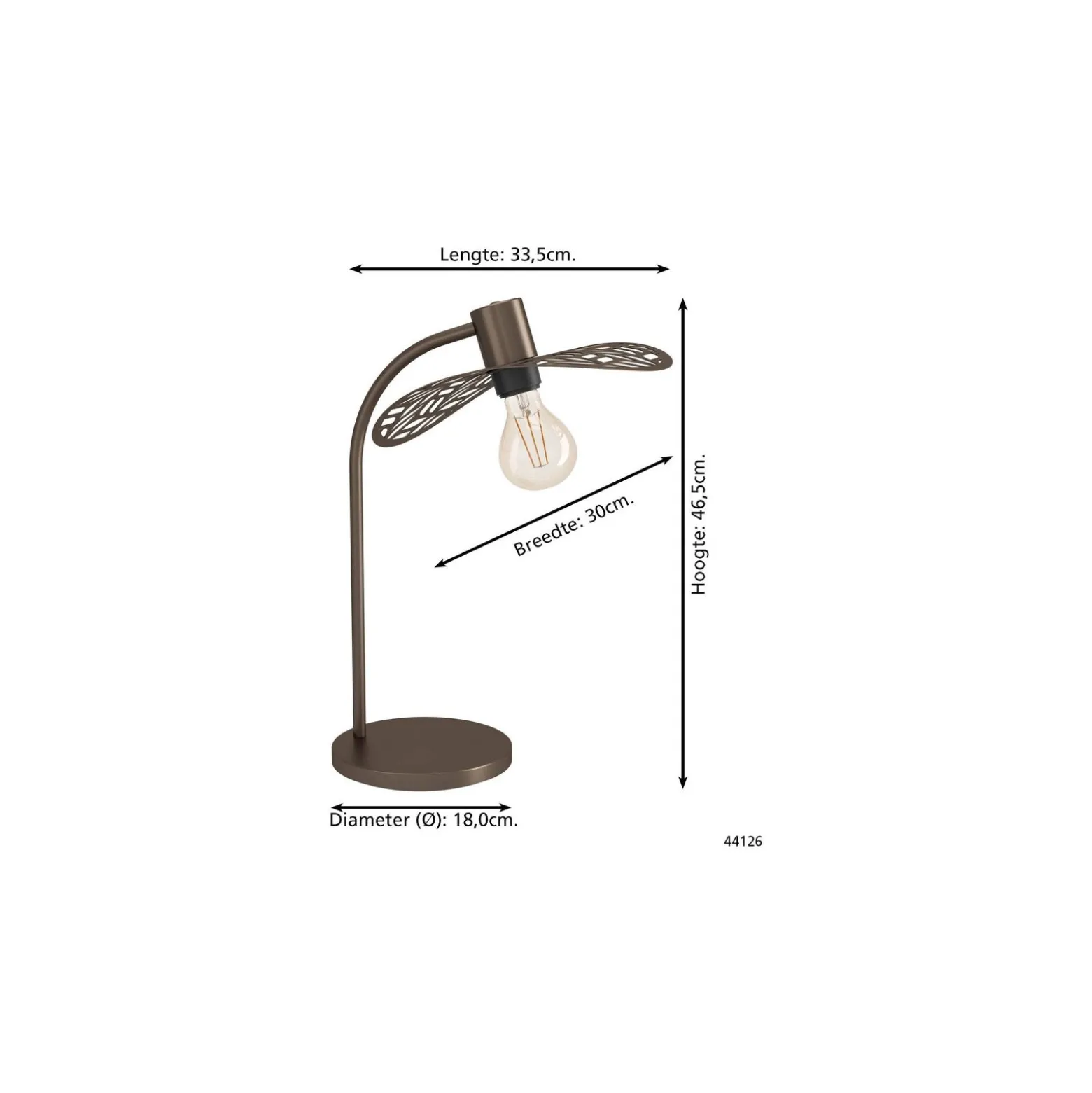 Eglo Bordslampa Swaby Stål Bronze | IP20 - Passande för 1x E27