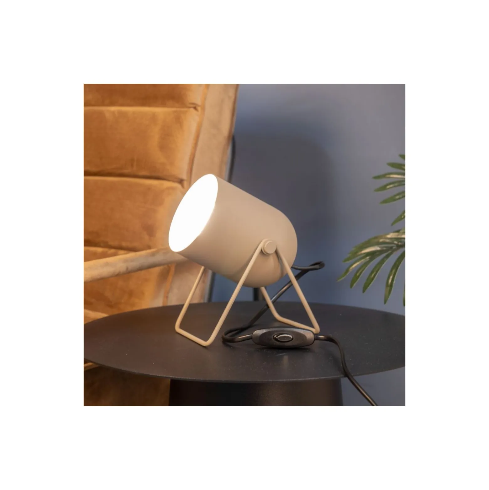 Eglo Bordslampa Tilston Stål Sandig | Passande för 1x E14