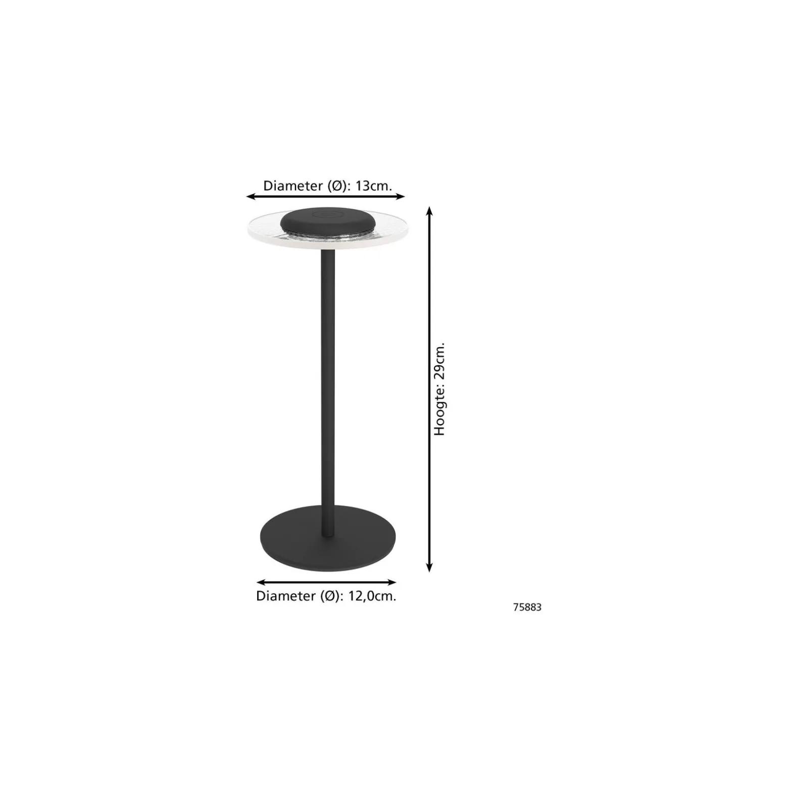 Eglo Bordslampa Trepella Stål Svart 830 Varm Vit | IP20 - Touch Dimbar - USB-C