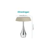 Eglo Bordslampa Turcio Stål Krom 5W 310lm - 825-830-840 CCT | IP44 - Touch Dimbar - USB-C