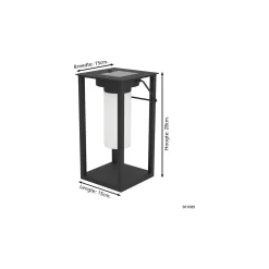 Eglo Bordslampa Usigni Solar Svart 3W 300lm - 840 Kallvit | IP54