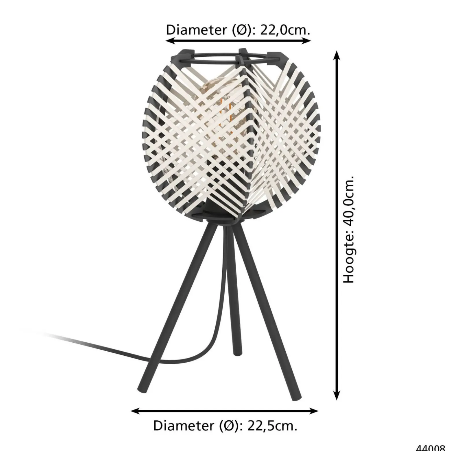 Eglo Bordslampa Waverton Stål Svart Trä | Passande För 1x E27