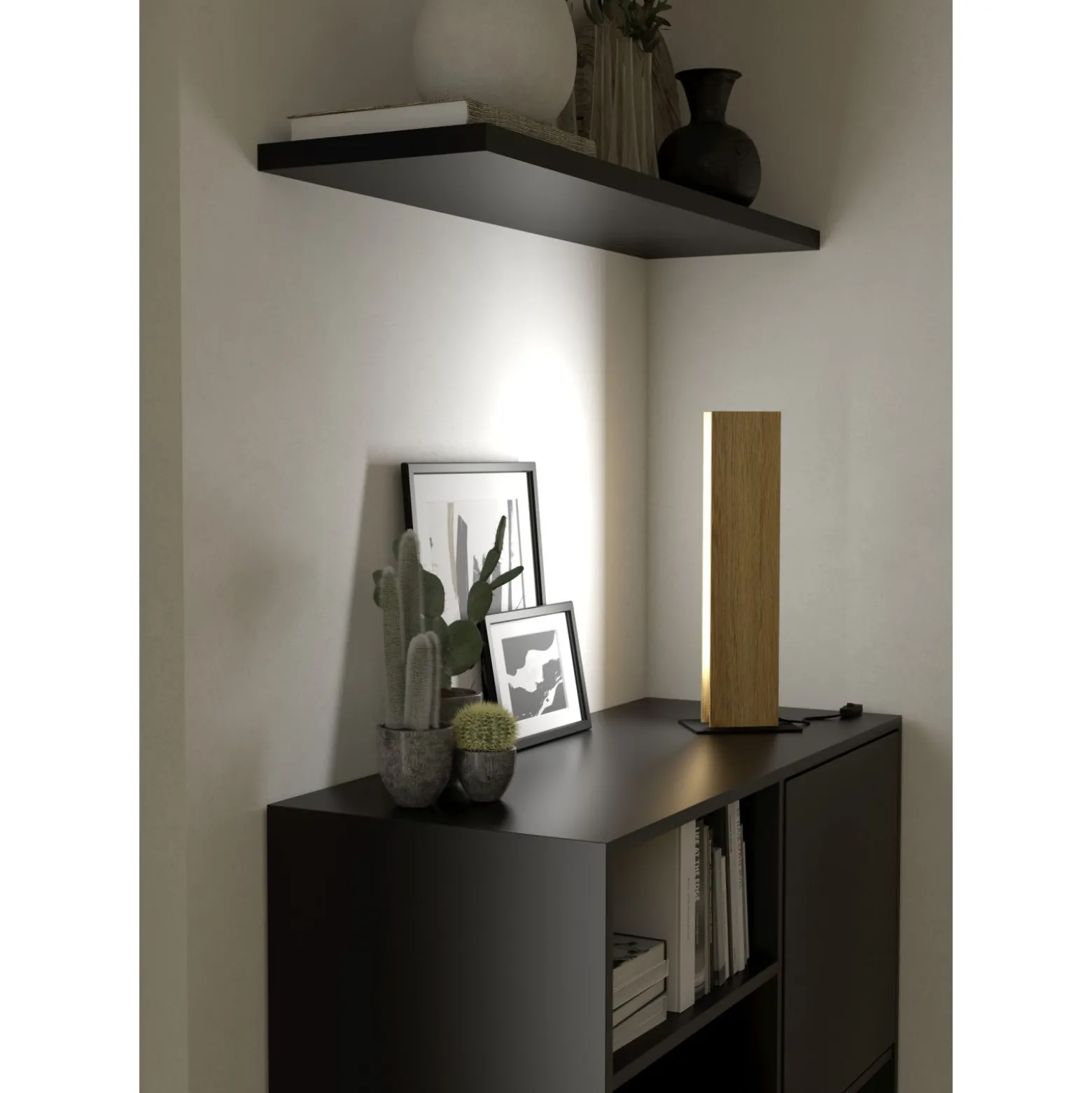 Eglo Connect.Z Smart Bordslampa Anchorena-Z Trä Svart 16W 1800lm - 827-865 Justerbar Vit | Dimbar