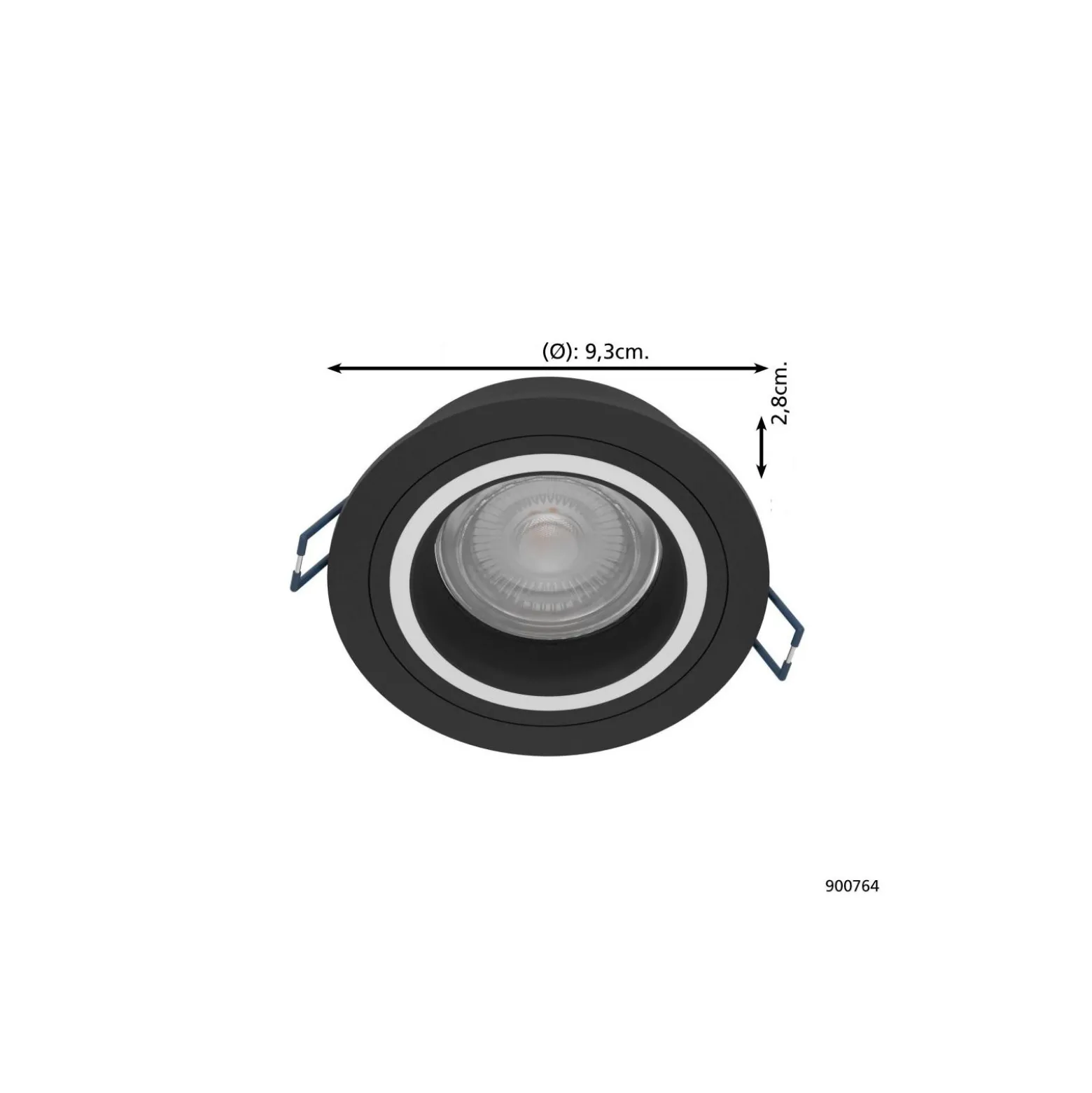 Eglo Connect.Z Smart Infälld Spot Carosso-Z Aluminium Svart 4.7W 345lm - 827-865 Justerbar Vit + RGB | Dimbar