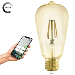 Eglo Connect.Z Smart LED E27 Edison Filament Klar 4W 500lm - 822 Extra Varm Vit | Dimbar - Ersättare 40W