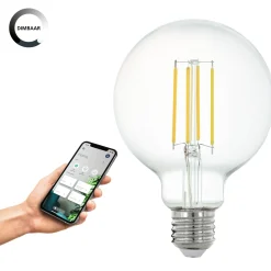 Eglo Connect.Z Smart LED E27 Globe Filament Klar 6W 806lm - 827 Extra Varm Vit | Dimbar - Ersättare 60W