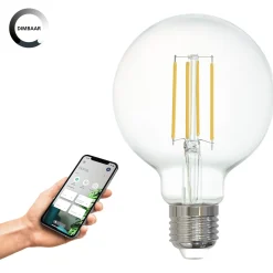 Eglo Connect.Z Smart LED E27 Globe Filament Klar 6W 806lm - 827 Extra Varm Vit | Dimbar - Ersättare 60W