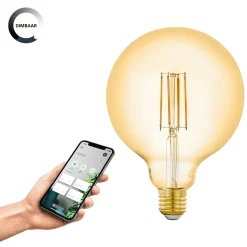 Eglo Connect.Z Smart LED E27 Globe Filament Klar 6W 650lm - 822 Extra Varm Vit | Dimbar - Ersättare 60W