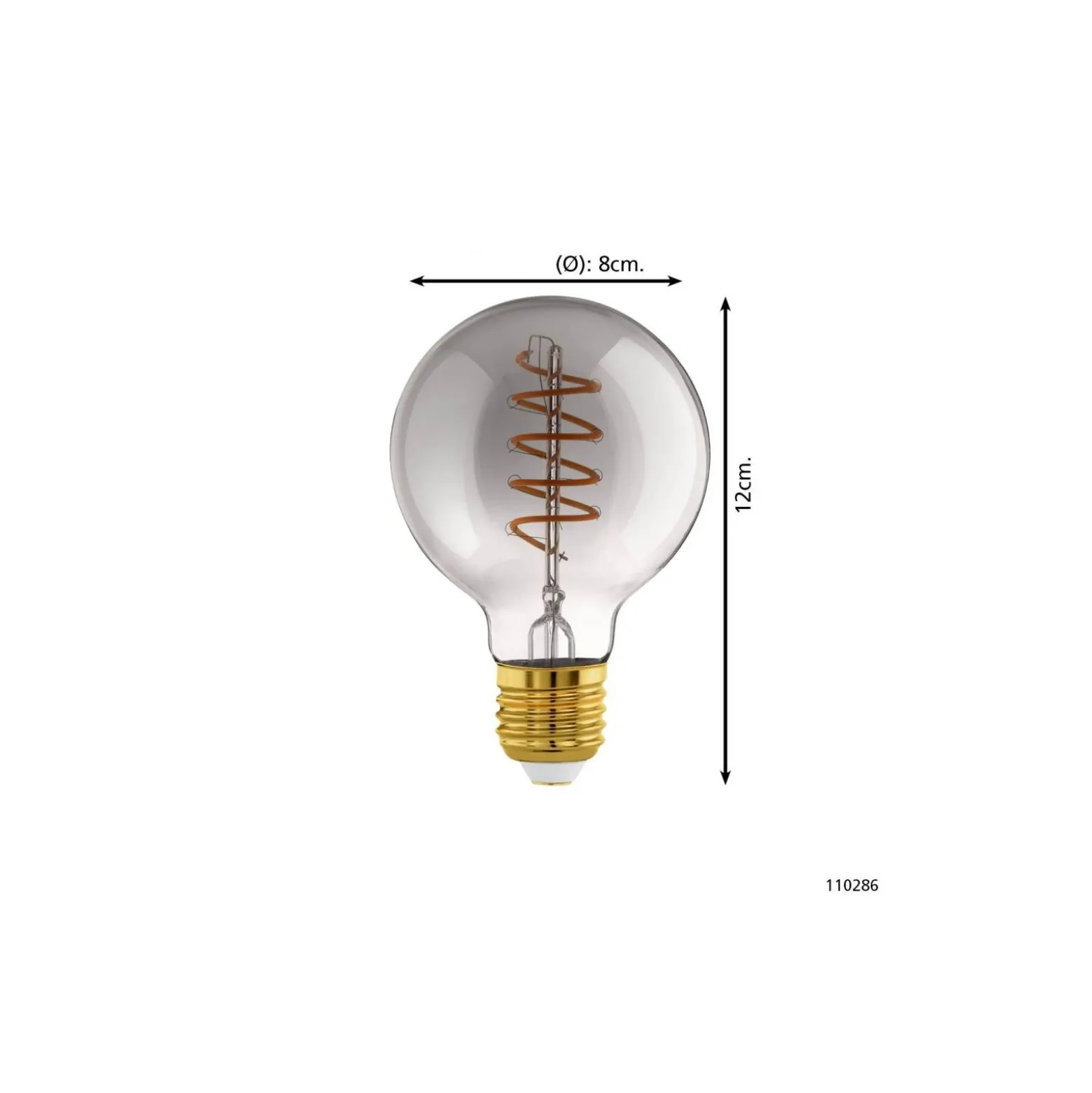 Eglo Connect.Z Smart LED Globe E27 Filament Smokey 4W 150lm - 820 Extra Varm Vit | Dimbar - Ersättare 15W