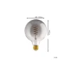 Eglo Connect.Z Smart LED Globe E27 Filament Smokey 4W 150lm - 820 Extra Varm Vit | Dimbar - Ersättare 15W