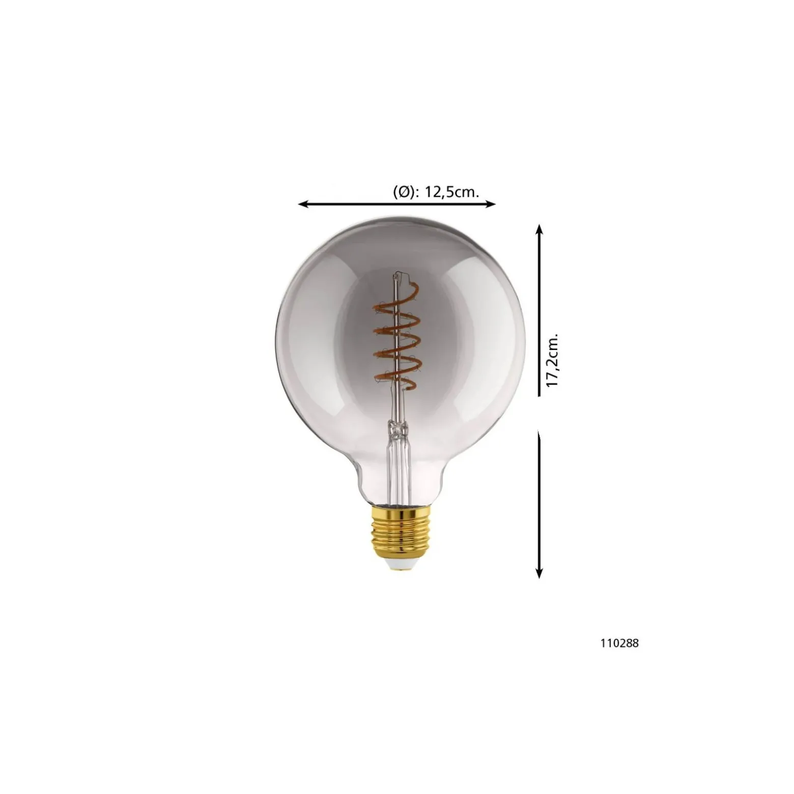 Eglo Connect.Z Smart LED Globe E27 Filament Smokey 4W 150lm - 820 Extra Varm Vit | Dimbar - Ersättare 15W