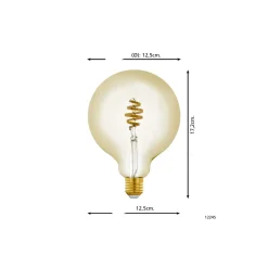 Eglo Connect.Z Smart LED Globe E27 Filament Ambar 4.9W 360lm - 827-865 Justerbar Vit | Dimbar - Ersättare 25W