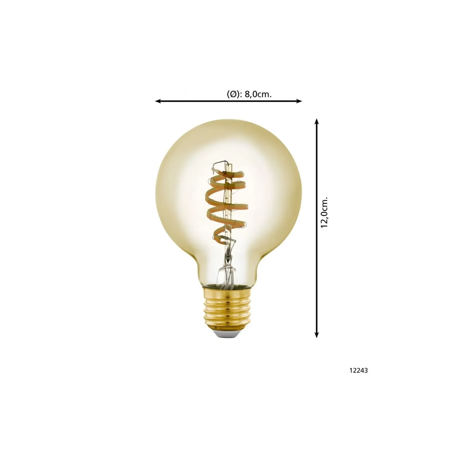 Eglo Connect.Z Smart LED Globe E27 Filament Ambar 4.9W 360lm - 827-865 Justerbar Vit | Dimbar - Ersättare 25W