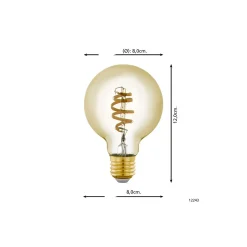 Eglo Connect.Z Smart LED Globe E27 Filament Ambar 4.9W 360lm - 827-865 Justerbar Vit | Dimbar - Ersättare 25W
