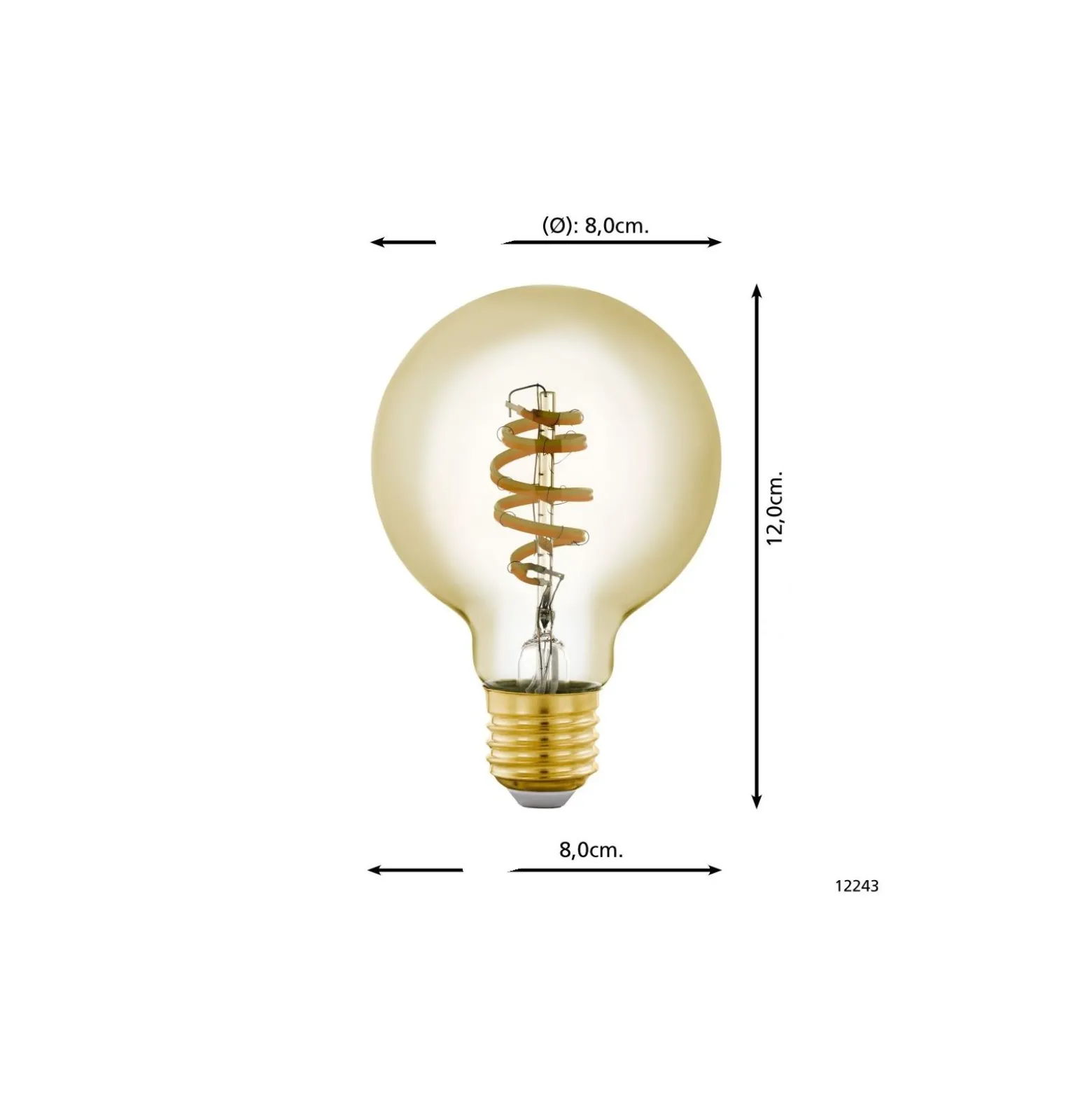 Eglo Connect.Z Smart LED Globe E27 Filament Ambar 4.9W 360lm - 827-865 Justerbar Vit | Dimbar - Ersättare 25W