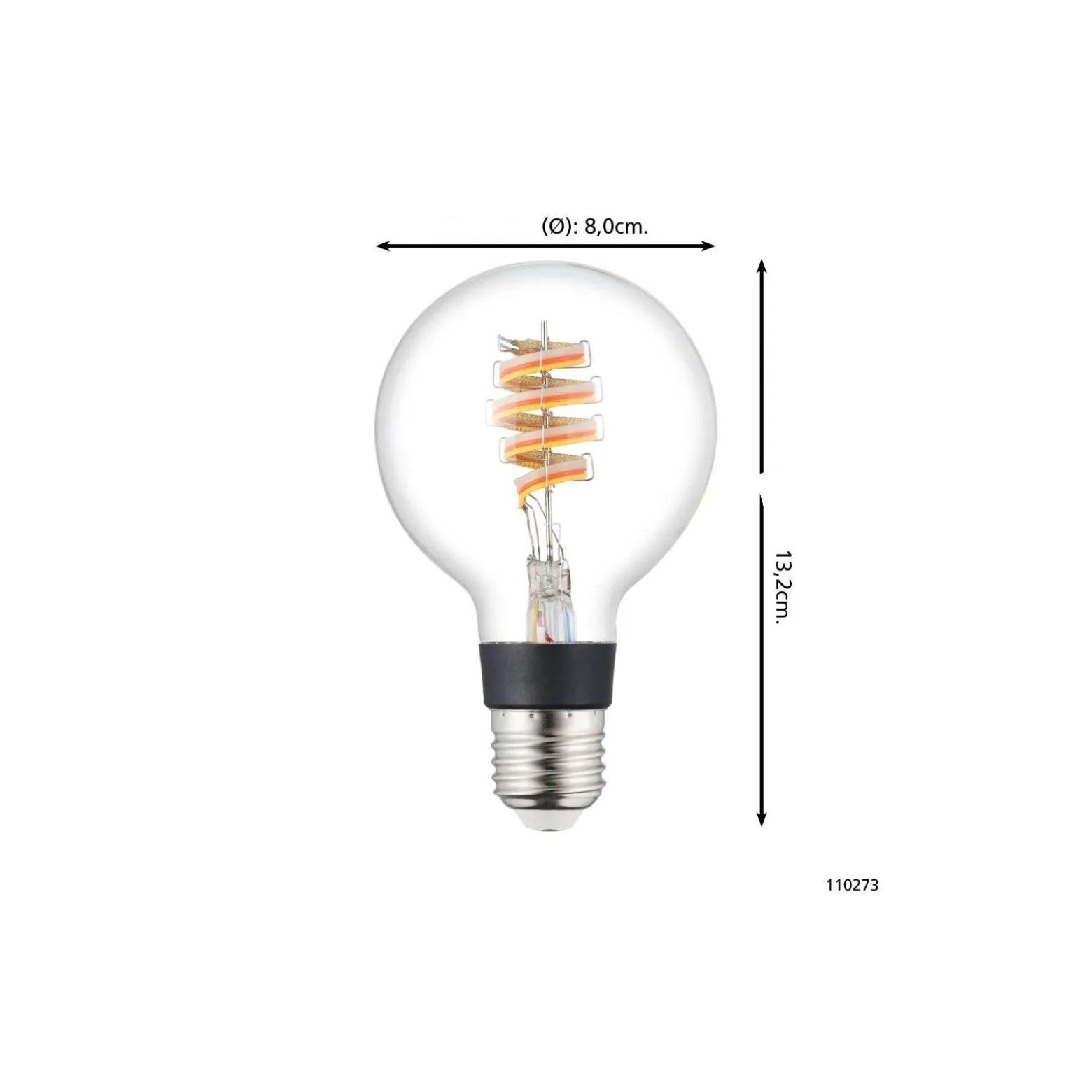 Eglo Connect.Z Smart LED Globe E27 Filament Klar 4.9W 400lm - 830 Varm Vit + RGB | Dimbar - Ersättare 40W