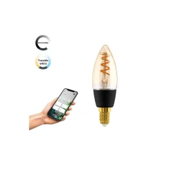 Eglo Connect.Z Smart LED Kronljus E14 Filament Ambar 4.9W 320lm - 827-865 Justerbar Vit | Dimbar - Ersättare 25W