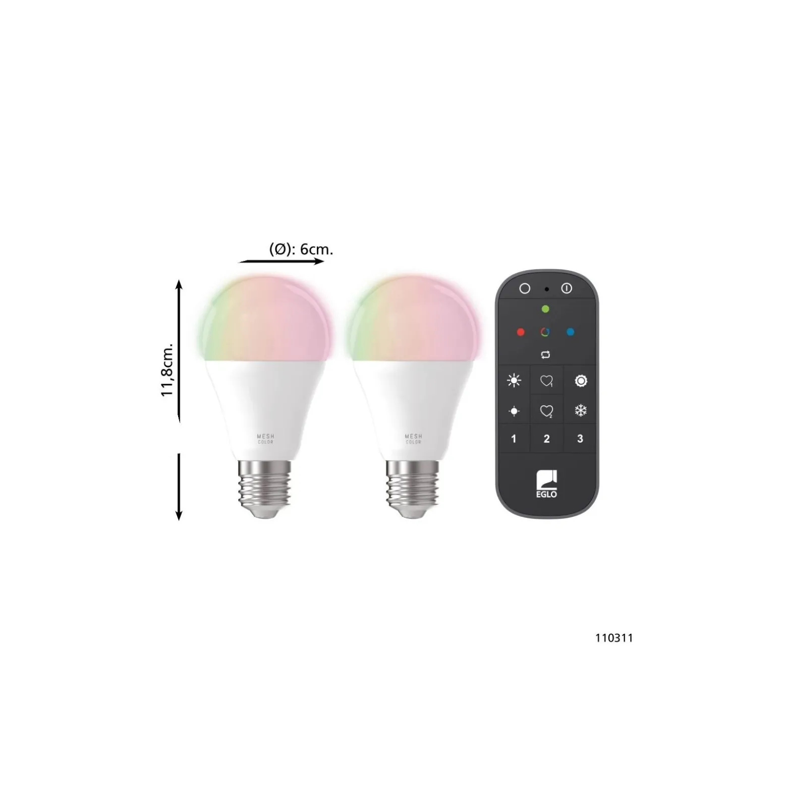 Eglo Connect.Z Smart LED Päron E27 Matt 18W 806lm - 827-865 Justerbar Vit + RGB | Dimbar - Ersättare 60W