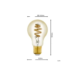 Eglo Connect.Z Smart LED Päron E27 Filament Ambar 4.9W 360lm - 827-865 Justerbar Vit | Dimbar - Ersättare 25W